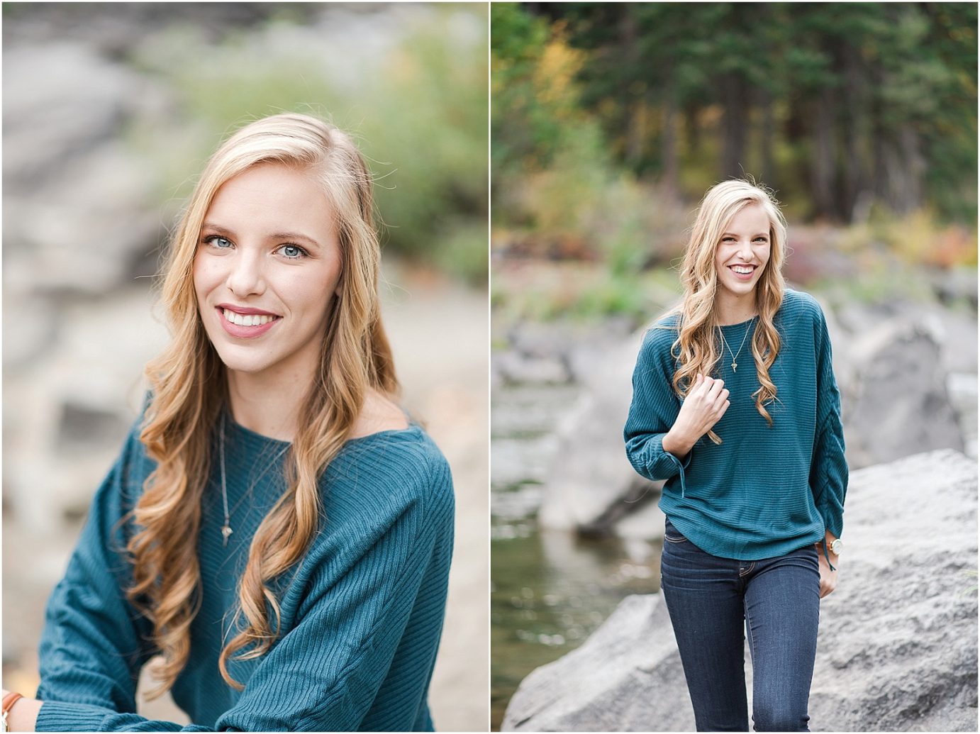 Emily Eastmont High Class of 2018 Wenatchee Photographer senior standing on rocks