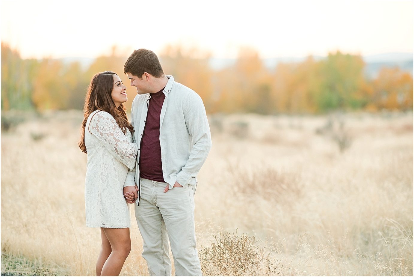 Fall engagement session by the river mattawa Photographer Jeff and Rocio