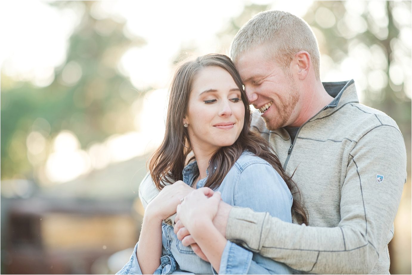 Klickitat County Engagement Session Roosevelt WA Ethan and Makaela couple snuggling in the country