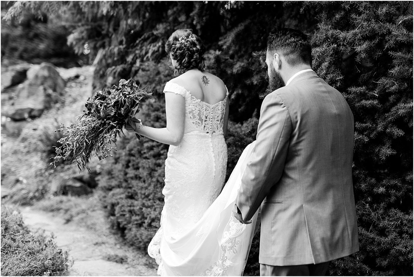 Ohme Garden Wedding Wenatchee Photographer Billy and Mali bride and groom portrait