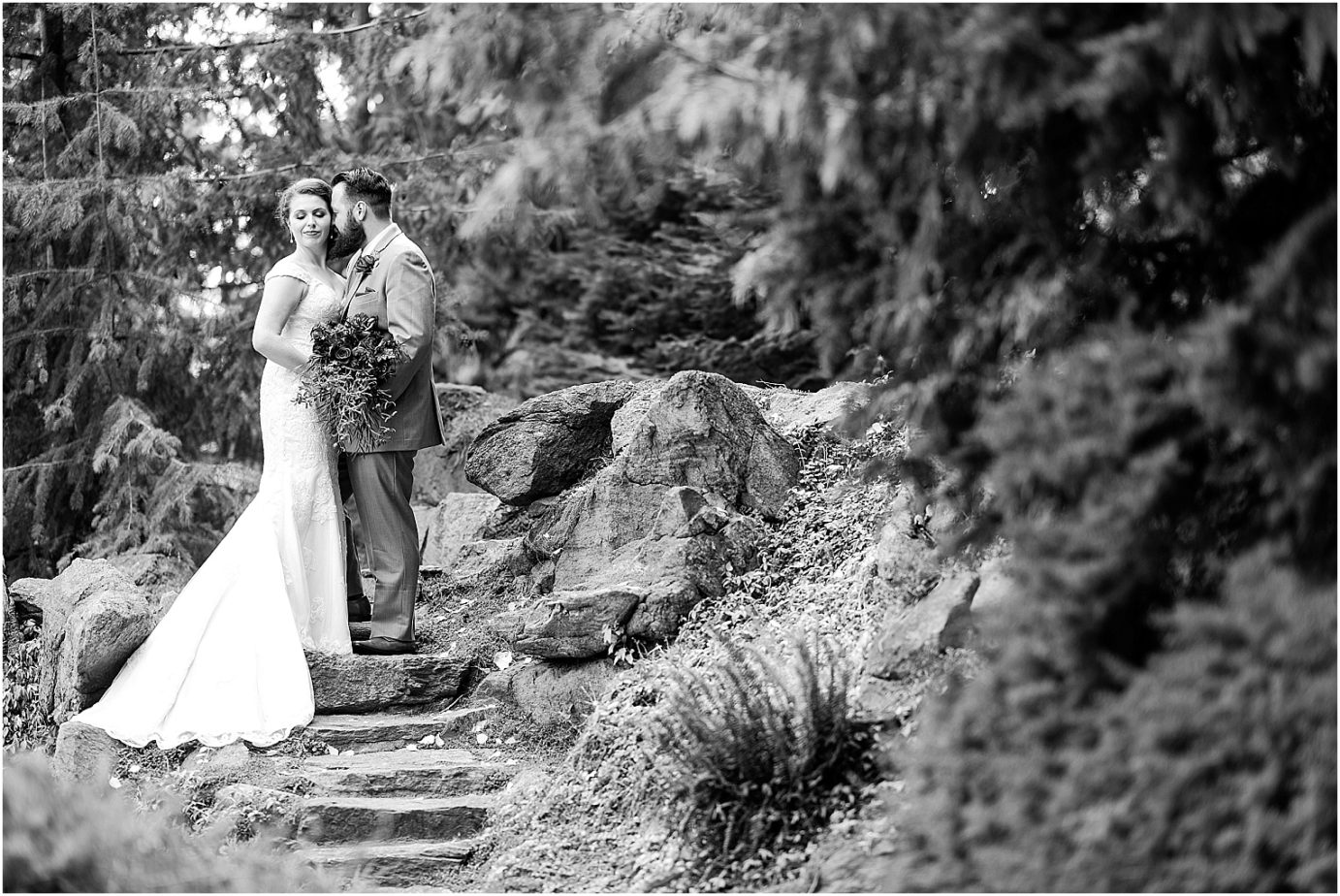 Ohme Garden Wedding Wenatchee Photographer Billy and Mali bride and groom portrait
