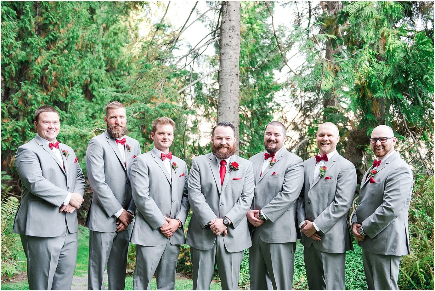 Ohme Garden Wedding Wenatchee Photographer Billy and Mali groom and groomsmen