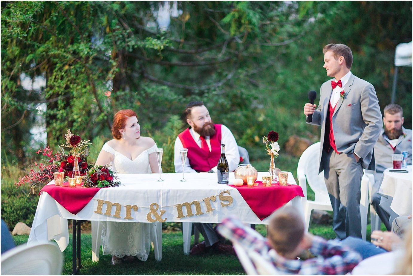 Ohme Garden Wedding Wenatchee Photographer Billy and Mali toasts