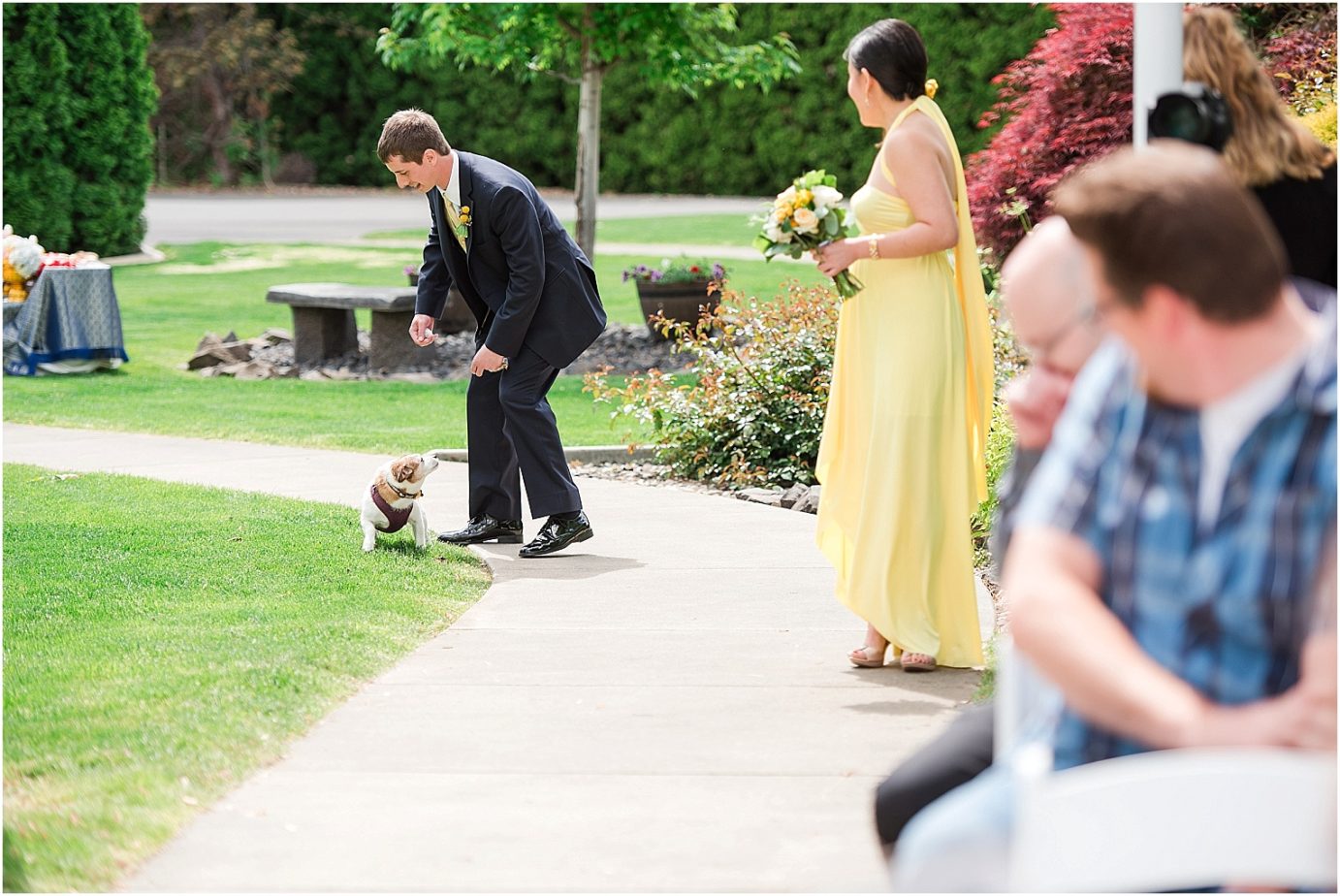 Promise Garden wedding dog peed during processional