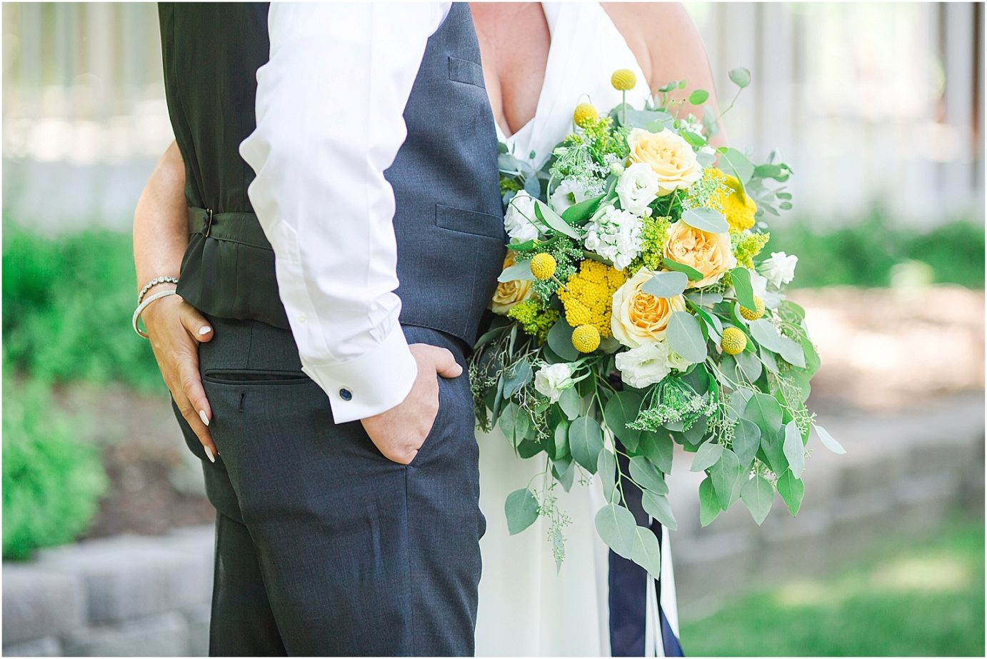 Favorite wedding flowers of 2017 For brides yellow and navy wedding flowers