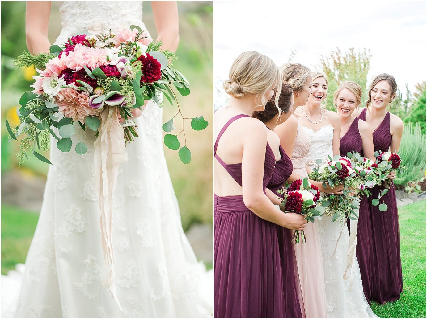 Favorite wedding flowers of 2017 For brides maroon and peach wedding flowers