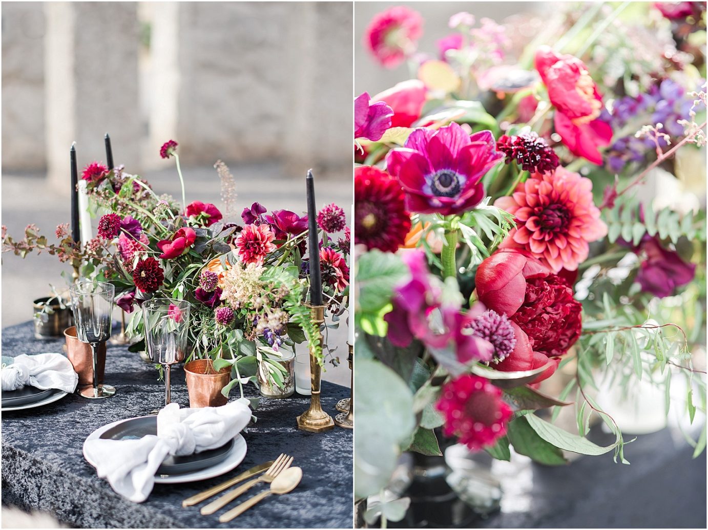 Game of Thrones wedding inspiration Goldendale WA Styled Shoot deep berry colored florals