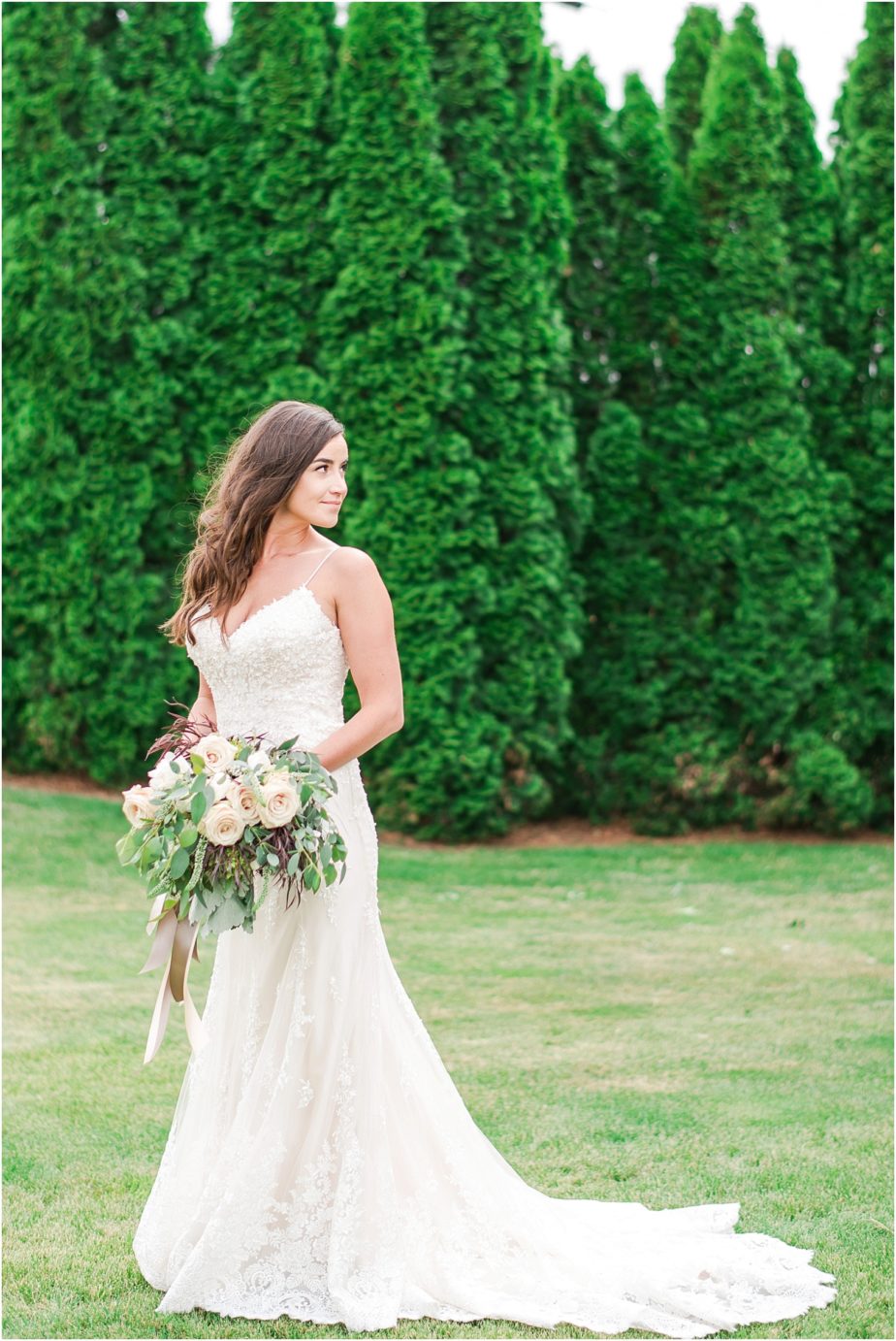 Romantic backyard wedding prosser photographer calvin and kelly bride and groom portrait