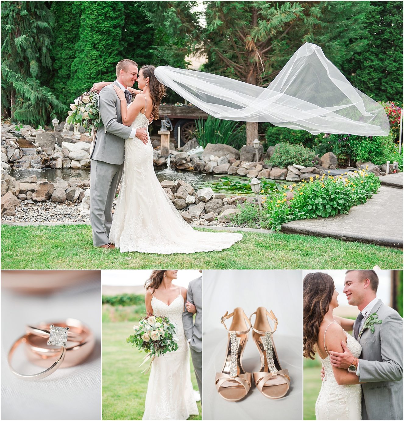 Romantic backyard wedding prosser photographer calvin and kelly