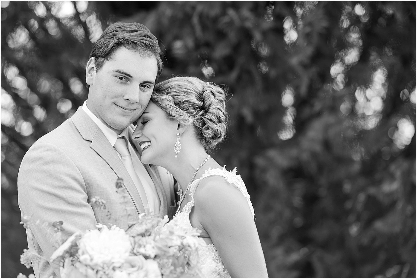 Romantic backyard wedding othello photographer Alix and Kylee bride and groom portraits