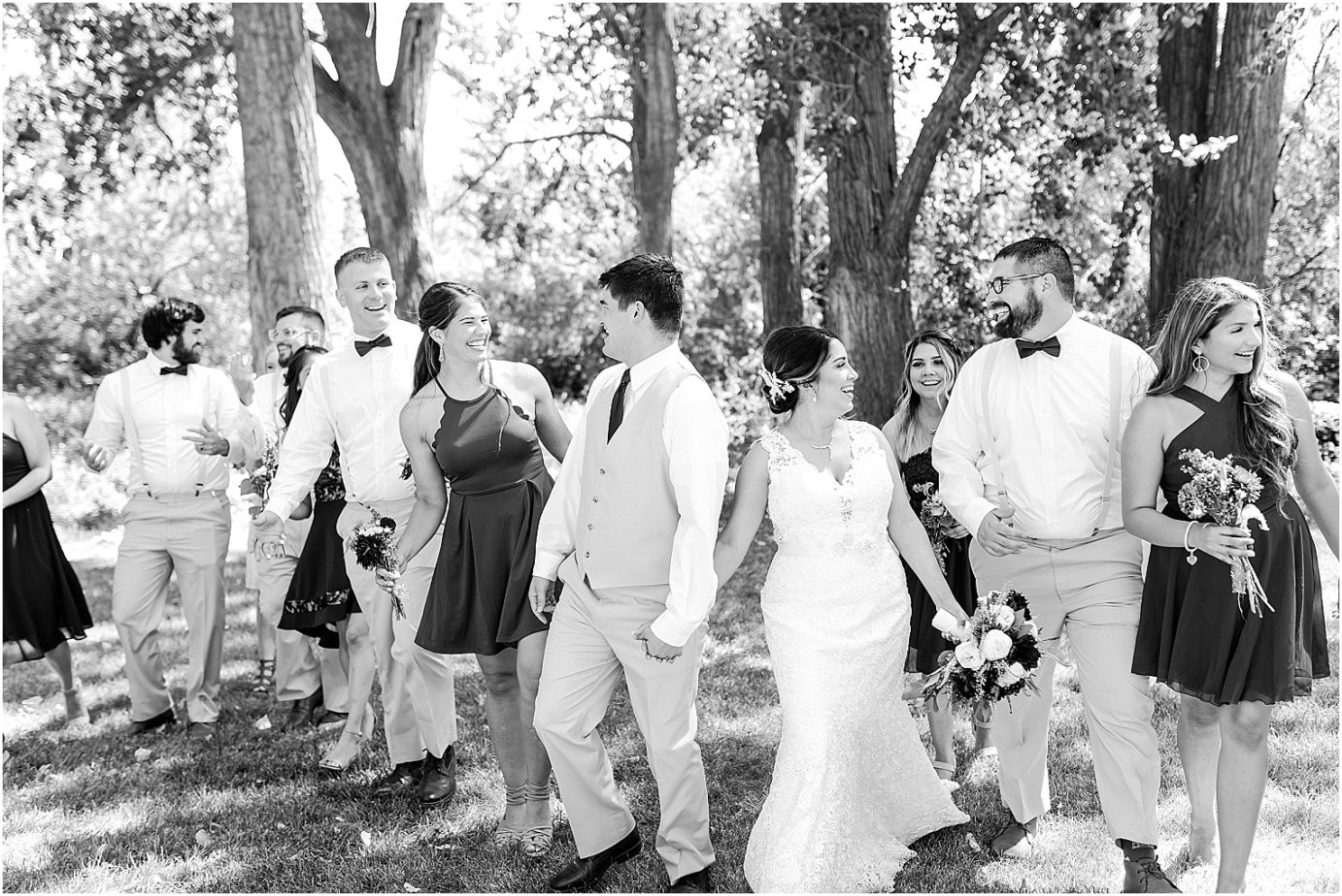 Shadow Lake Ranch Wedding Prosser WA Jeff and Rocio wedding party