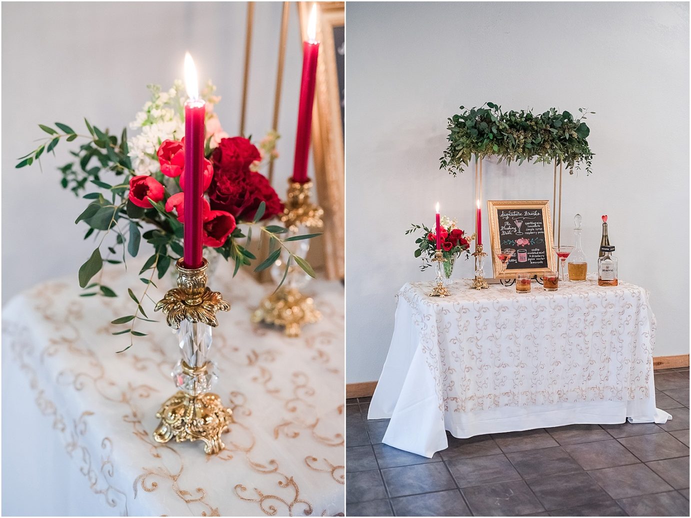 Valentine's Day Inspired Shoot Hermiston Wedding Photographer Hermiston OR custom drink table