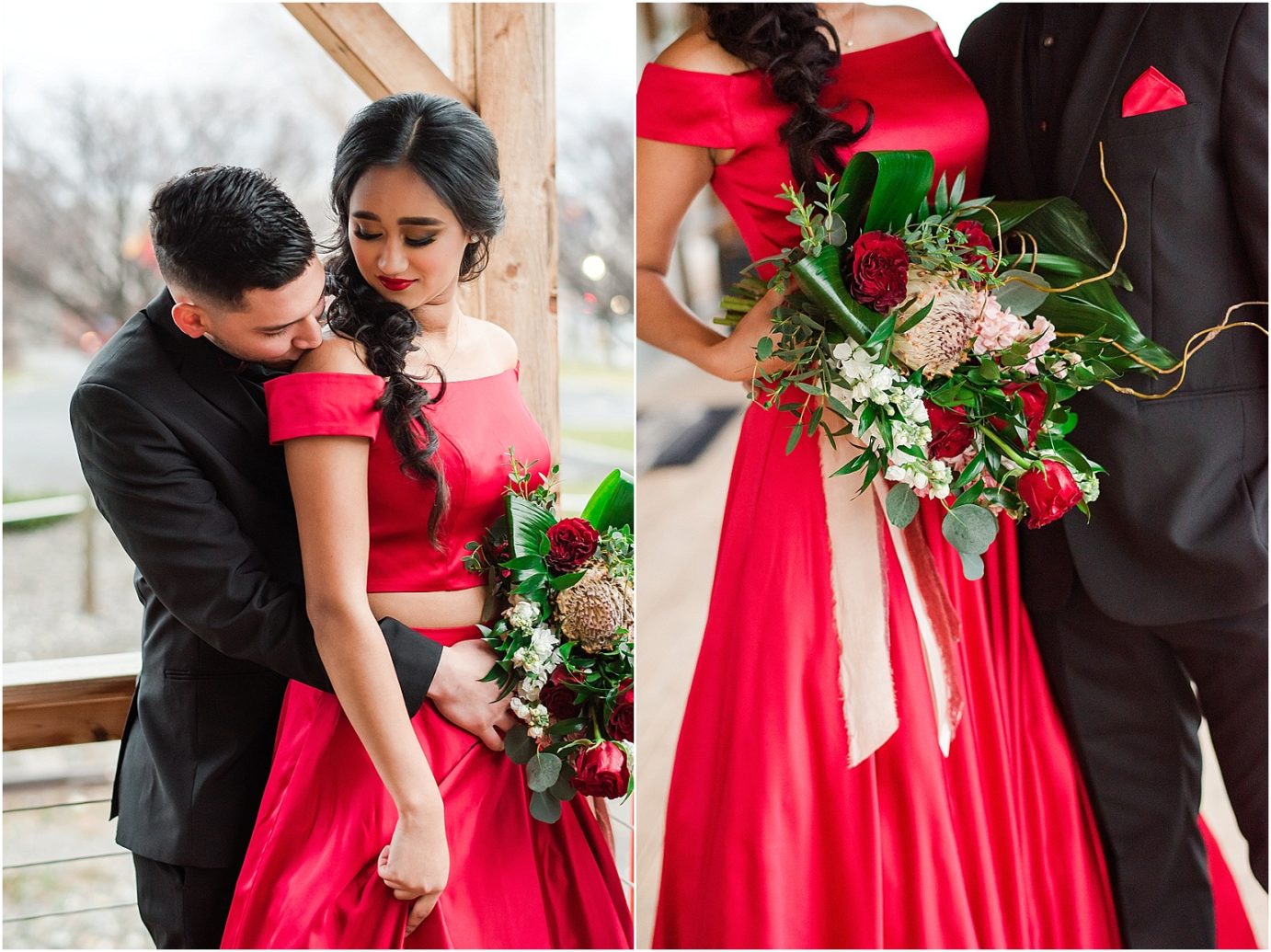Valentine's Day Inspired Shoot Hermiston Wedding Photographer Hermiston OR bride in red dress