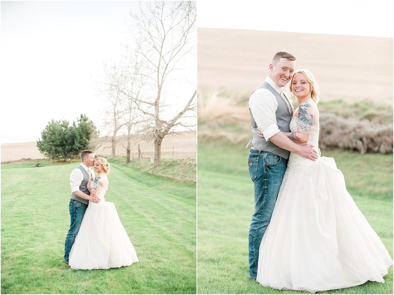 Winn Homestead Wedding bride and groom sunset photos