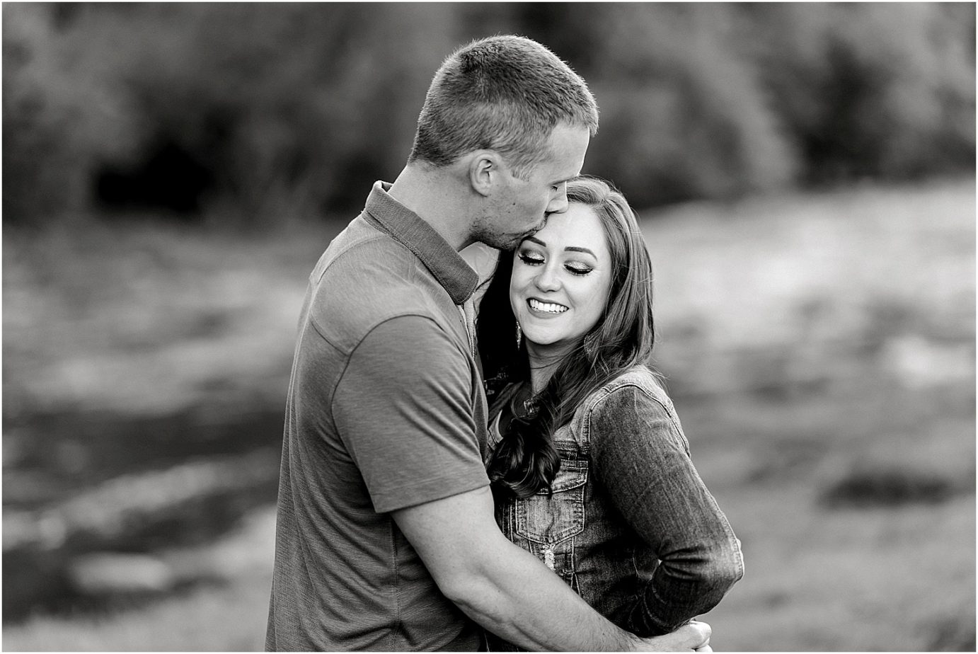 Rosalia Engagement Session Spokane Photographer Bryce and Anita by the creek