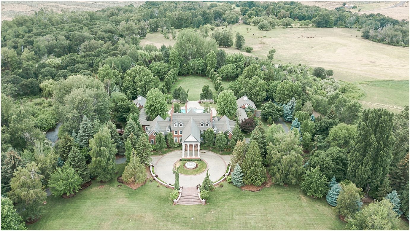 oakshire estate wedding venue aerial view