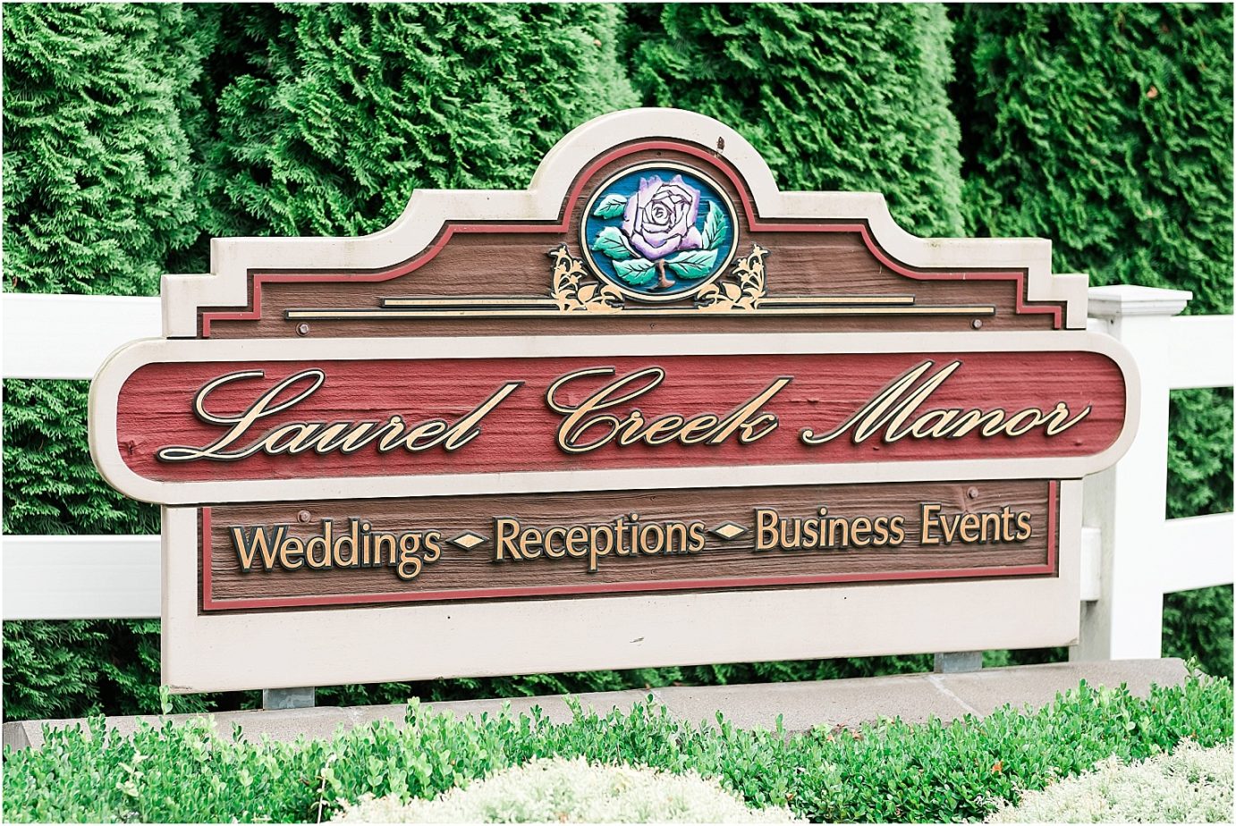 Laurel Creek Manor Wedding signage