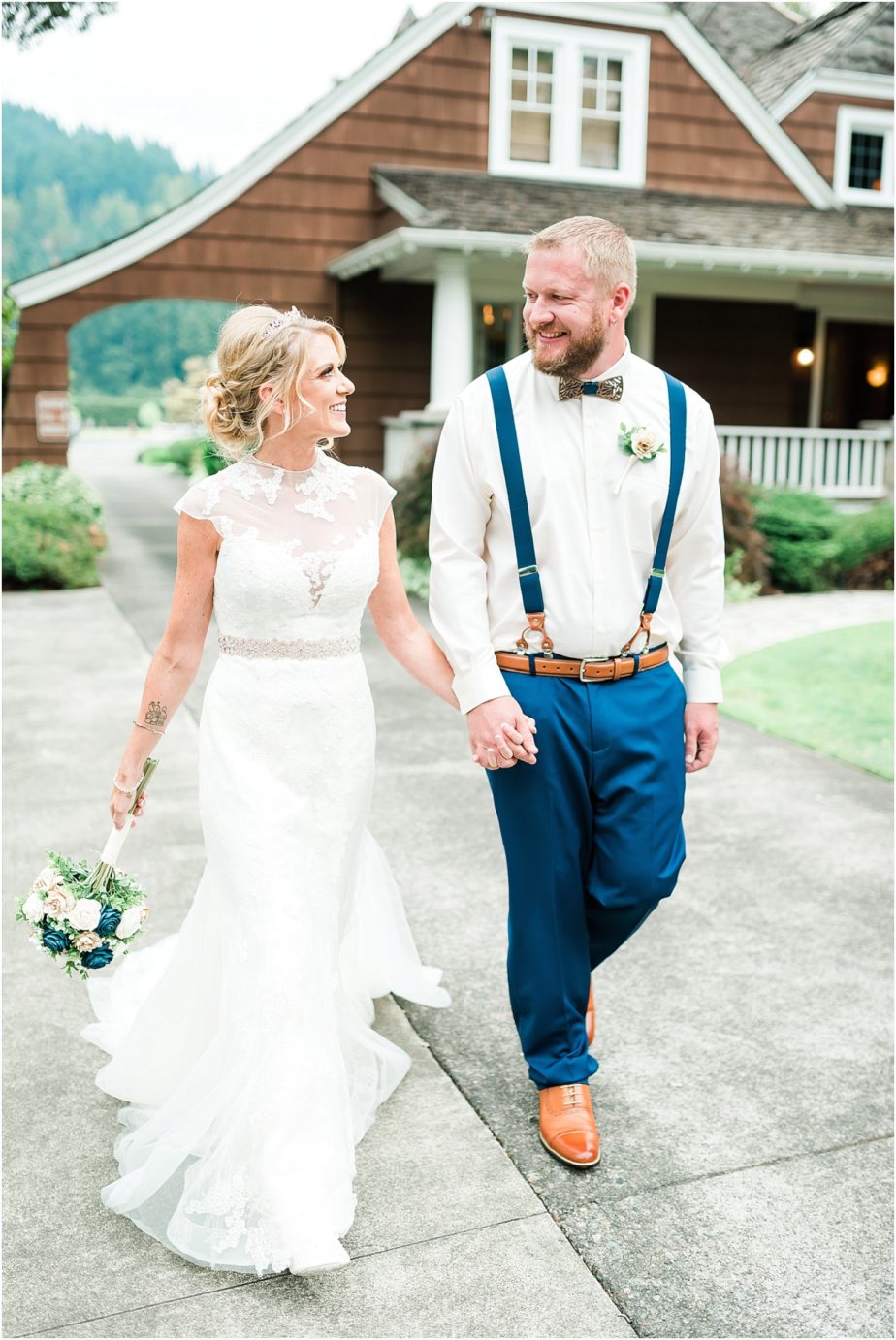 Laurel Creek Manor Wedding bride and groom's first look
