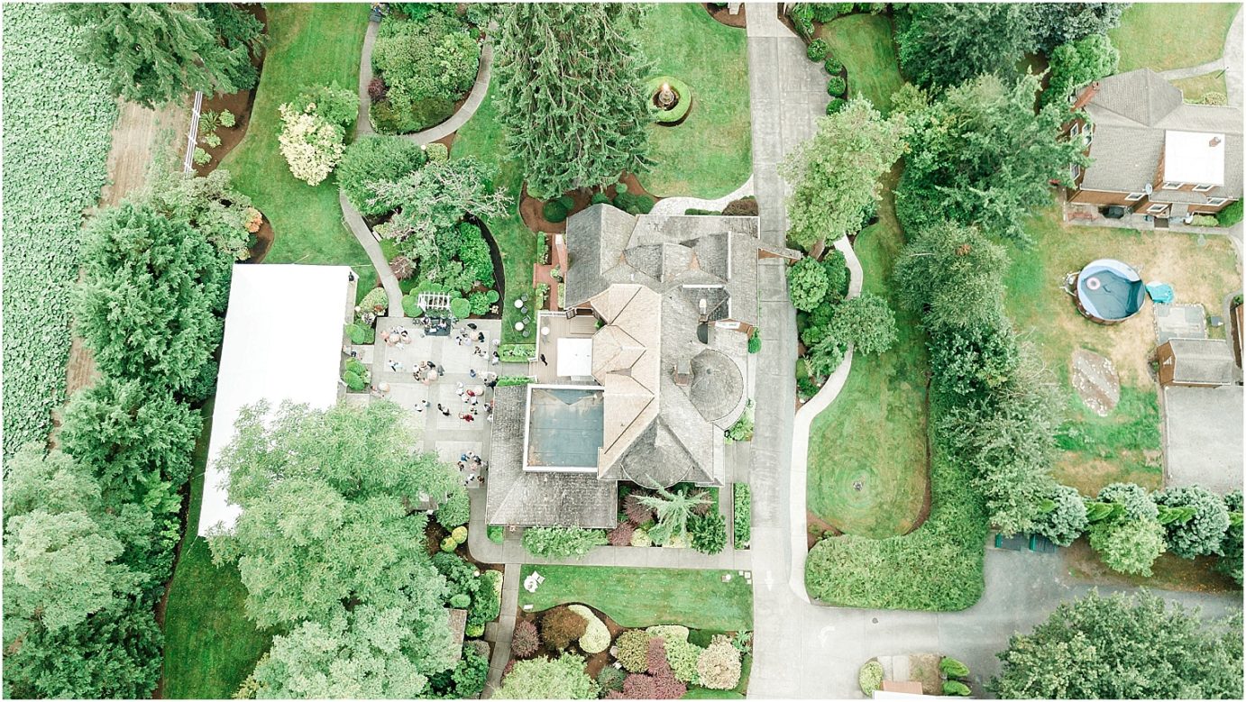 Laurel Creek Manor Wedding aerial shot with drone