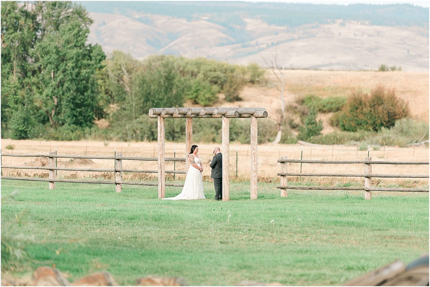McIntosh Ranch Wedding Gemma and Forrest Ellensburg Photographer private vows