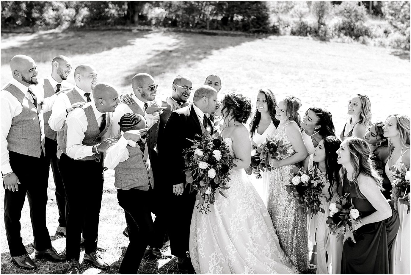 Settler's Creek Wedding Couer D'alene Photographer Miguel and Sara wedding party