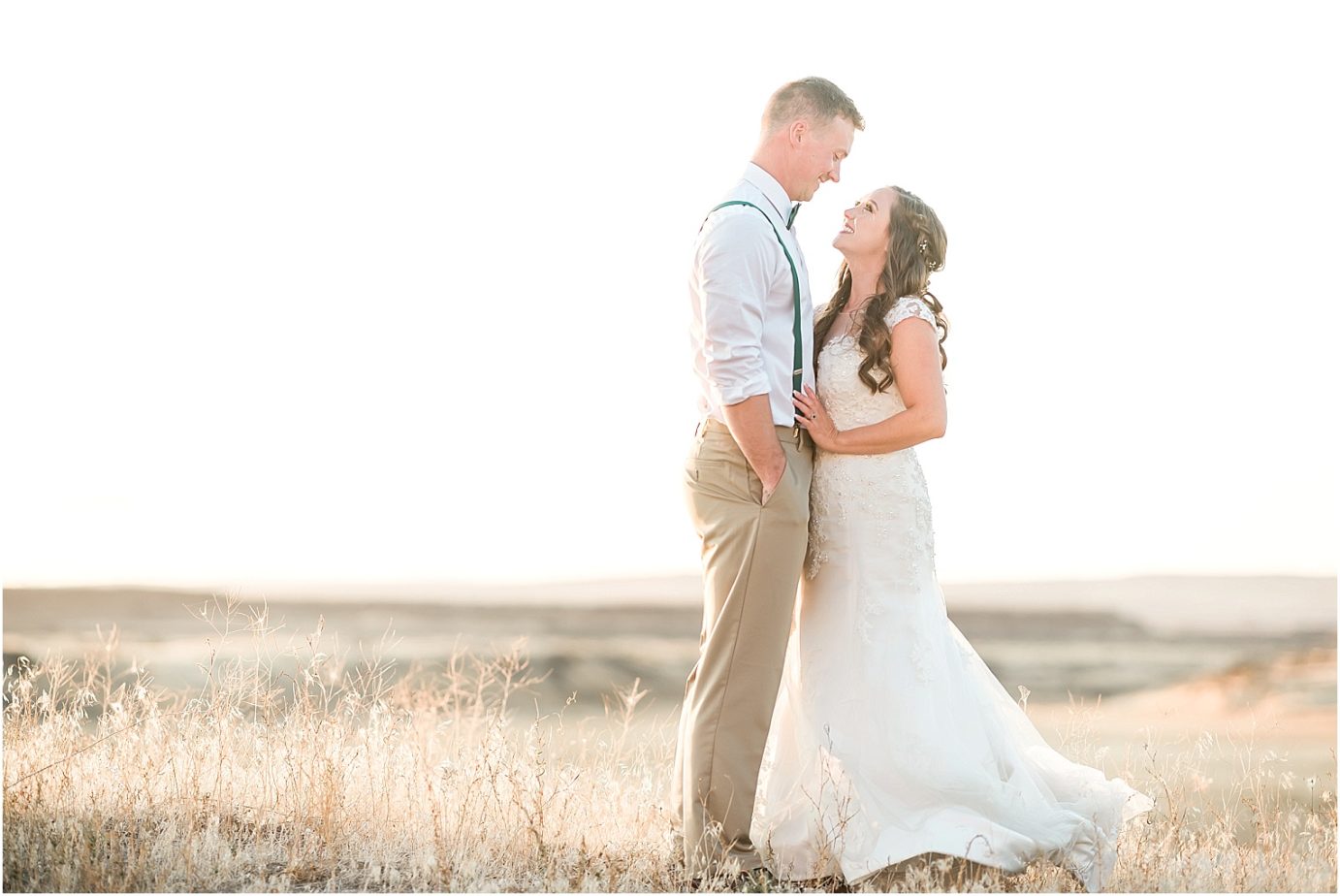 Beautiful Country Wedding Bryce and Anita Othello Photographer bride and groom sunset portraits