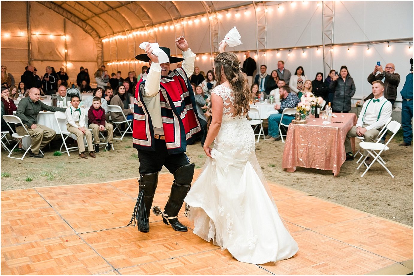 Beautiful Country Wedding Bryce and Anita Othello Photographer Cueca Chilean dance