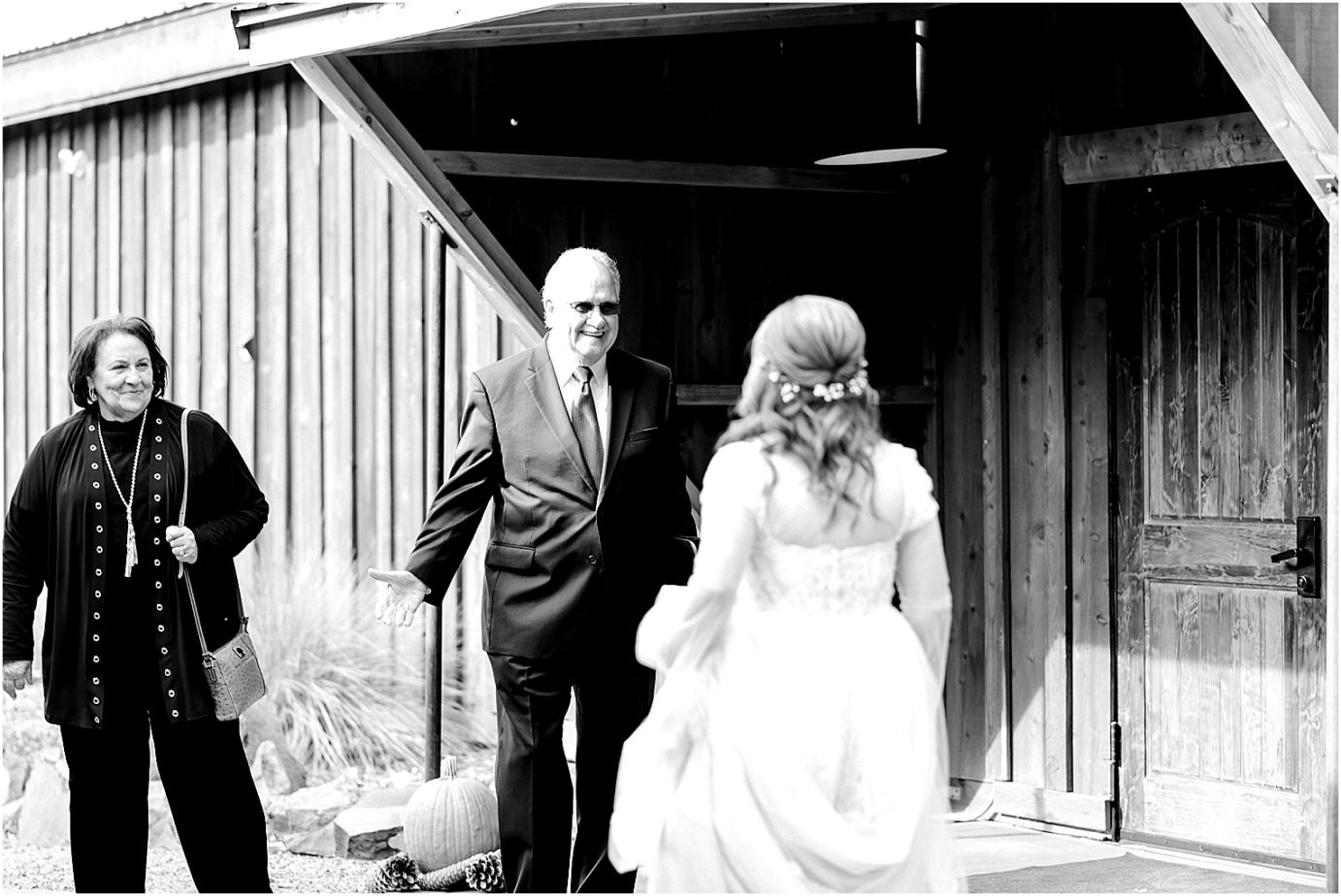 Sugar pine barn wedding tucannon cellars Brandon and Chloe bride and her papa