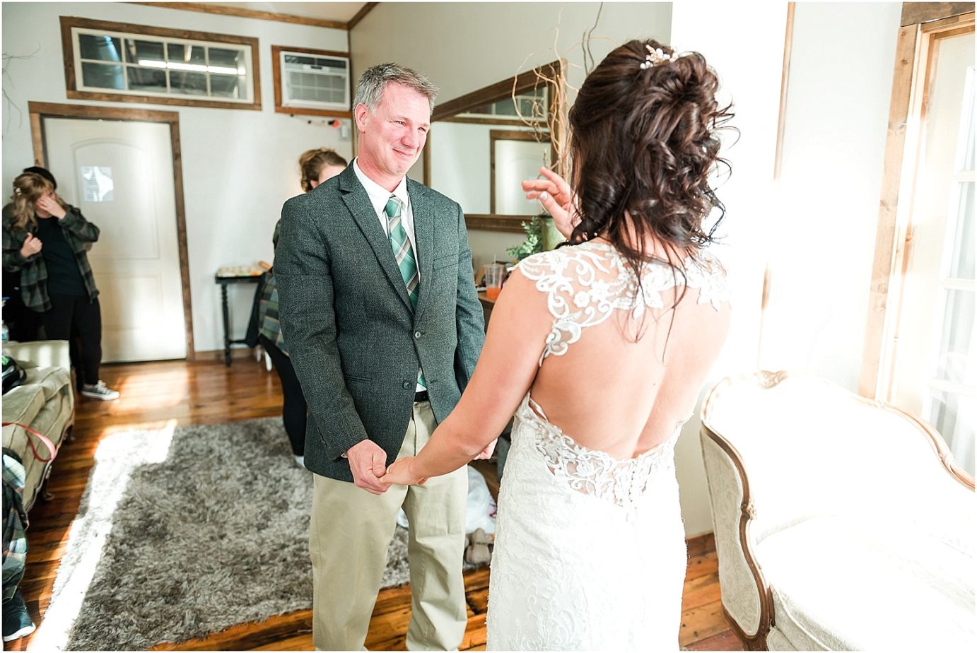 Fontaine Estate Winery Wedding bride and father first look