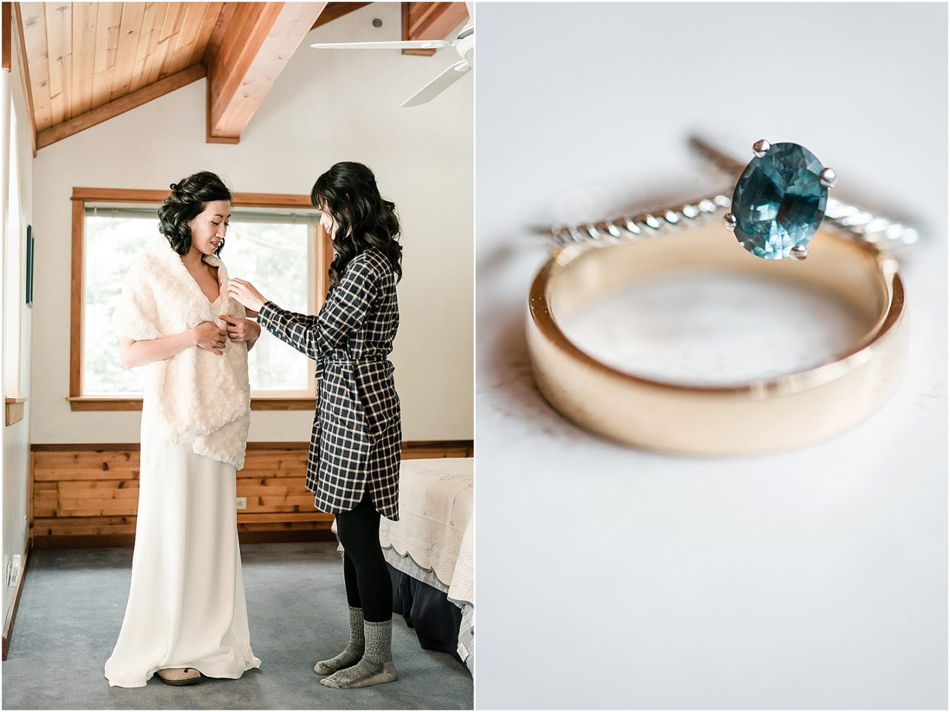 Intimate Methow Valley Elopement ring shot