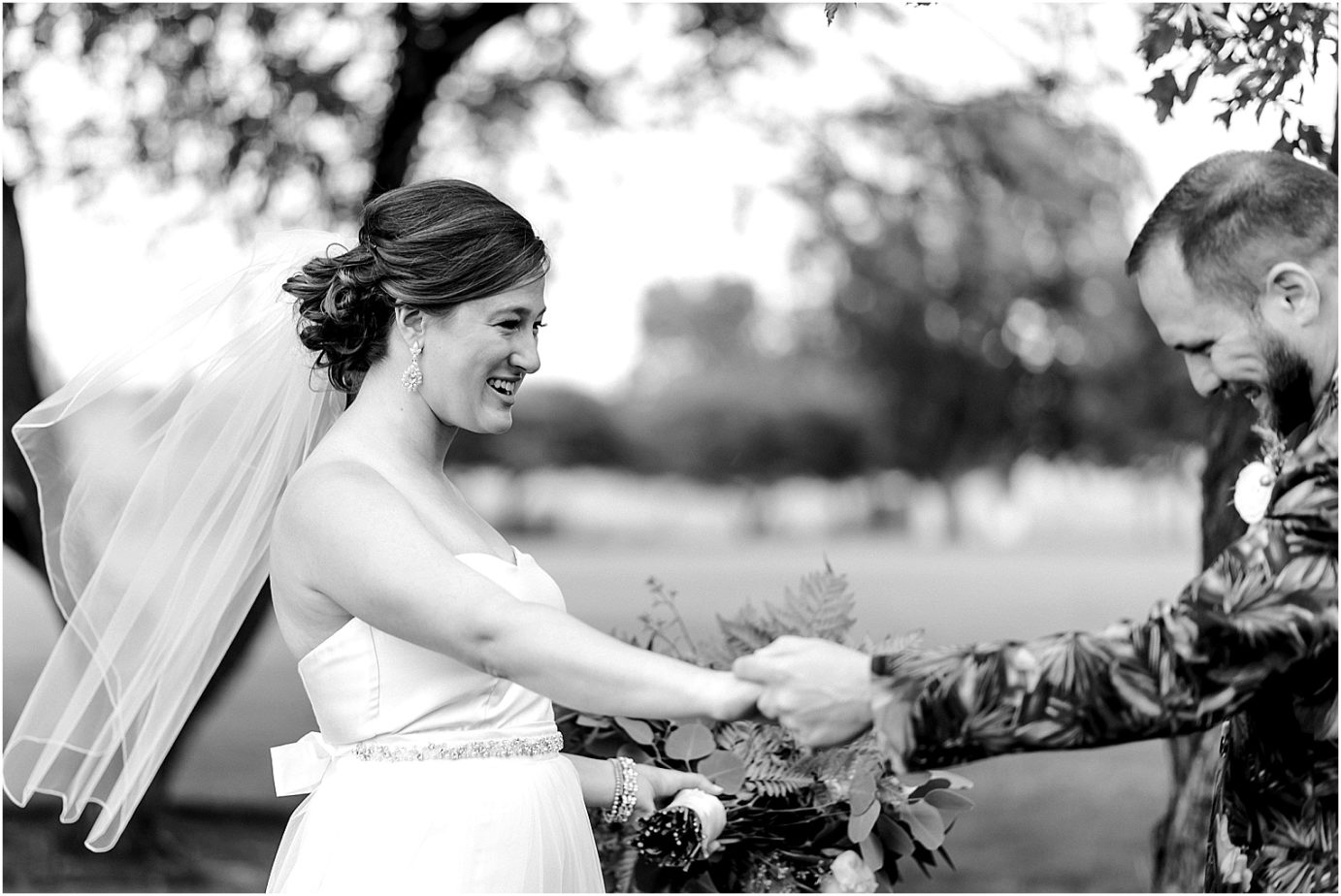 Intimate Park Wedding Richland Photographer Nick and Kelly first look
