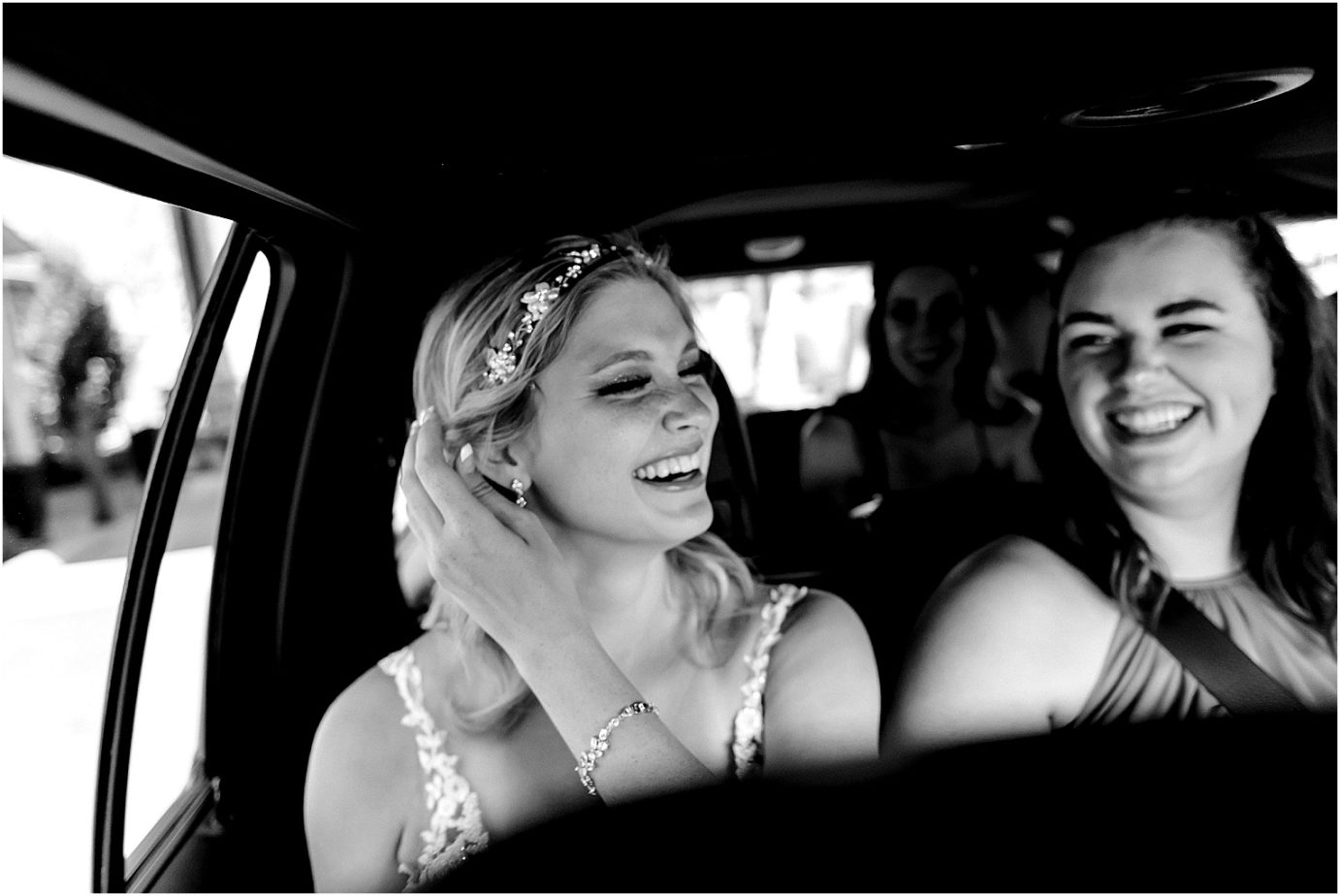 Prosser Farm Wedding Yakima Photographer Jake and Bri bride driving to venue