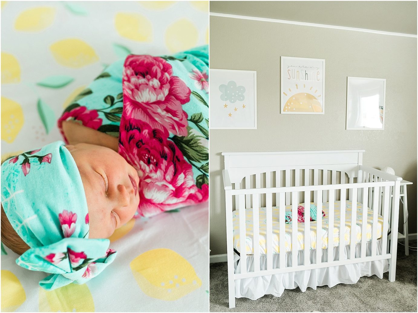 Newborn Session Baby girl in her crib