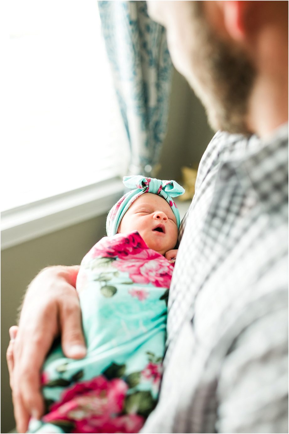 Newborn Session Baby girl and dad