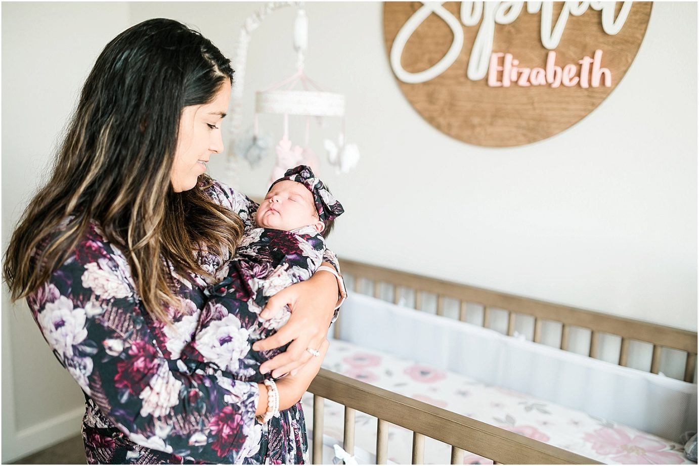 Lifestyle Newborn Session Sophia Elizabeth 11 days new mom with baby