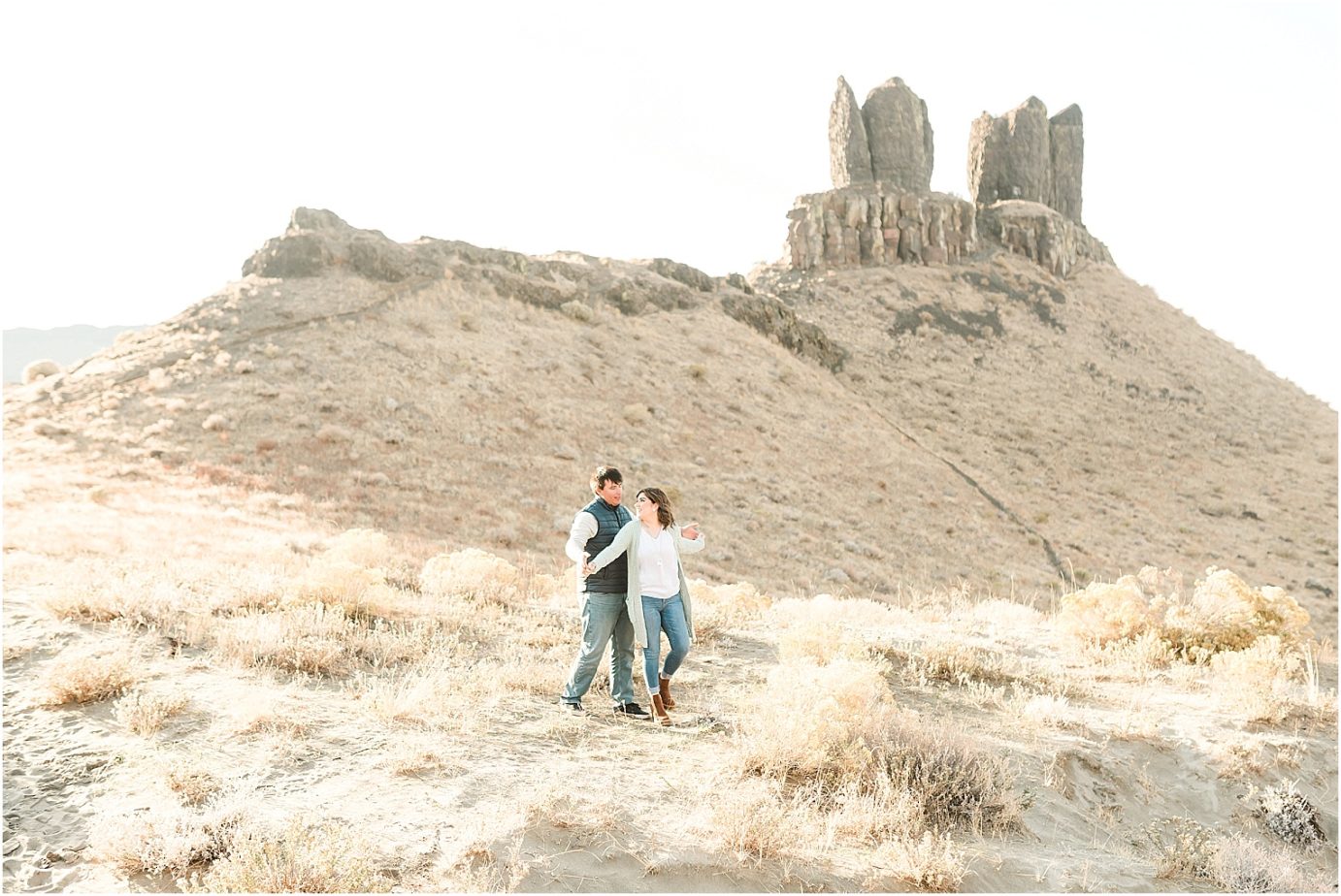 Wallula Gap Engagement Session Tri-cities Photographer Melic and Ashley by Twin Sisters rock