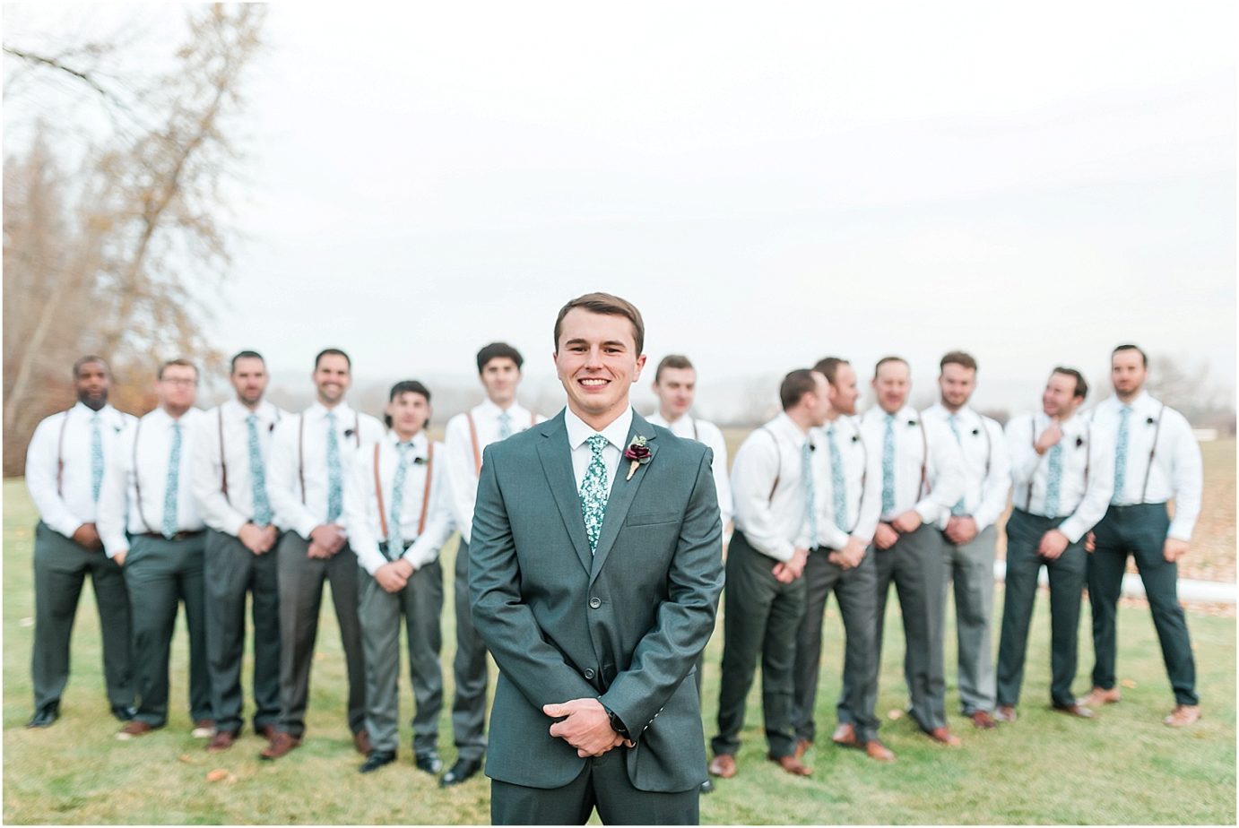 Ellensburg backyard wedding- groom with groomsmen
