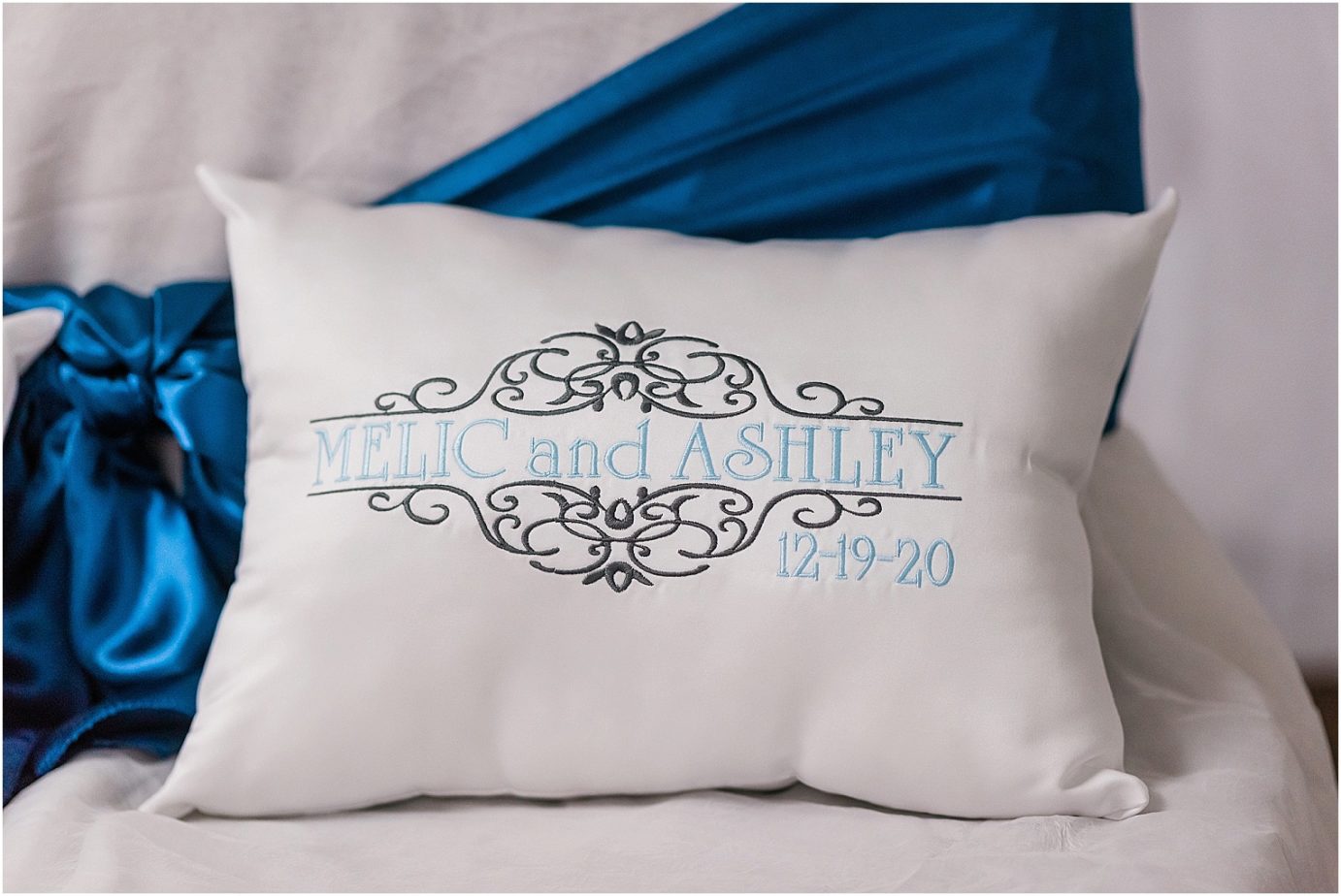 Intimate church wedding othello wa Melic and ashley pillows for kneeling