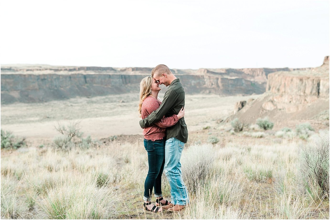 Vantage engagement session vantage photographer josh and tanna overlooking the coulee