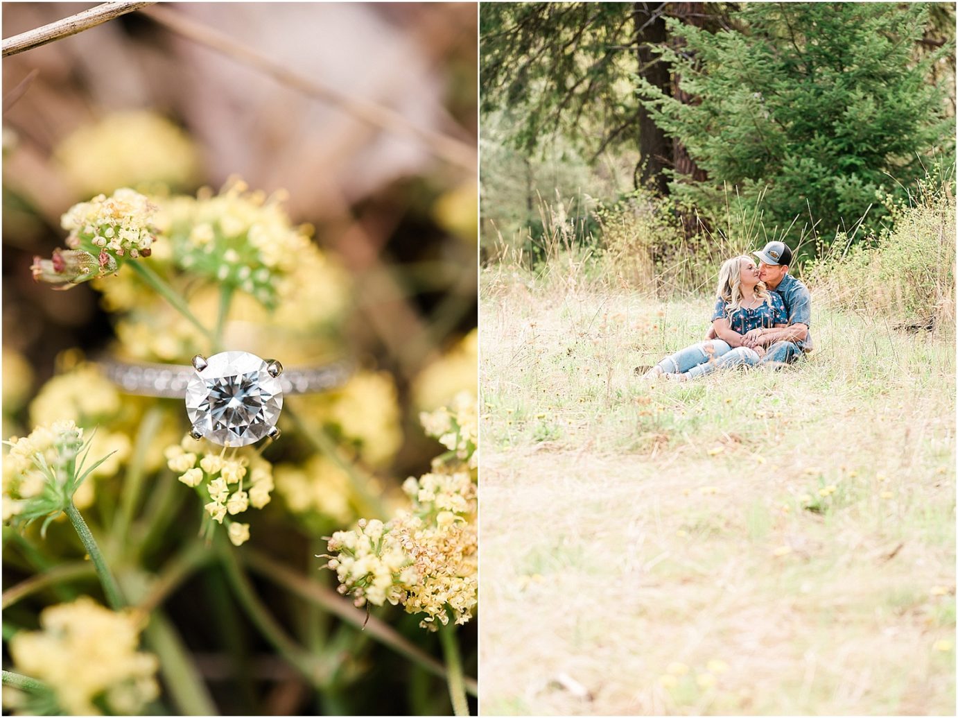 Ellensburg engagement session Ellensburg photographer Clay and Hayley ring shot