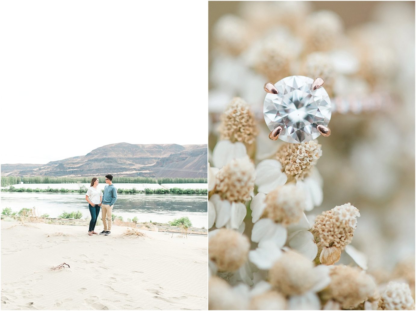 desert engagement session tricities photographer erik and hannah ring shot