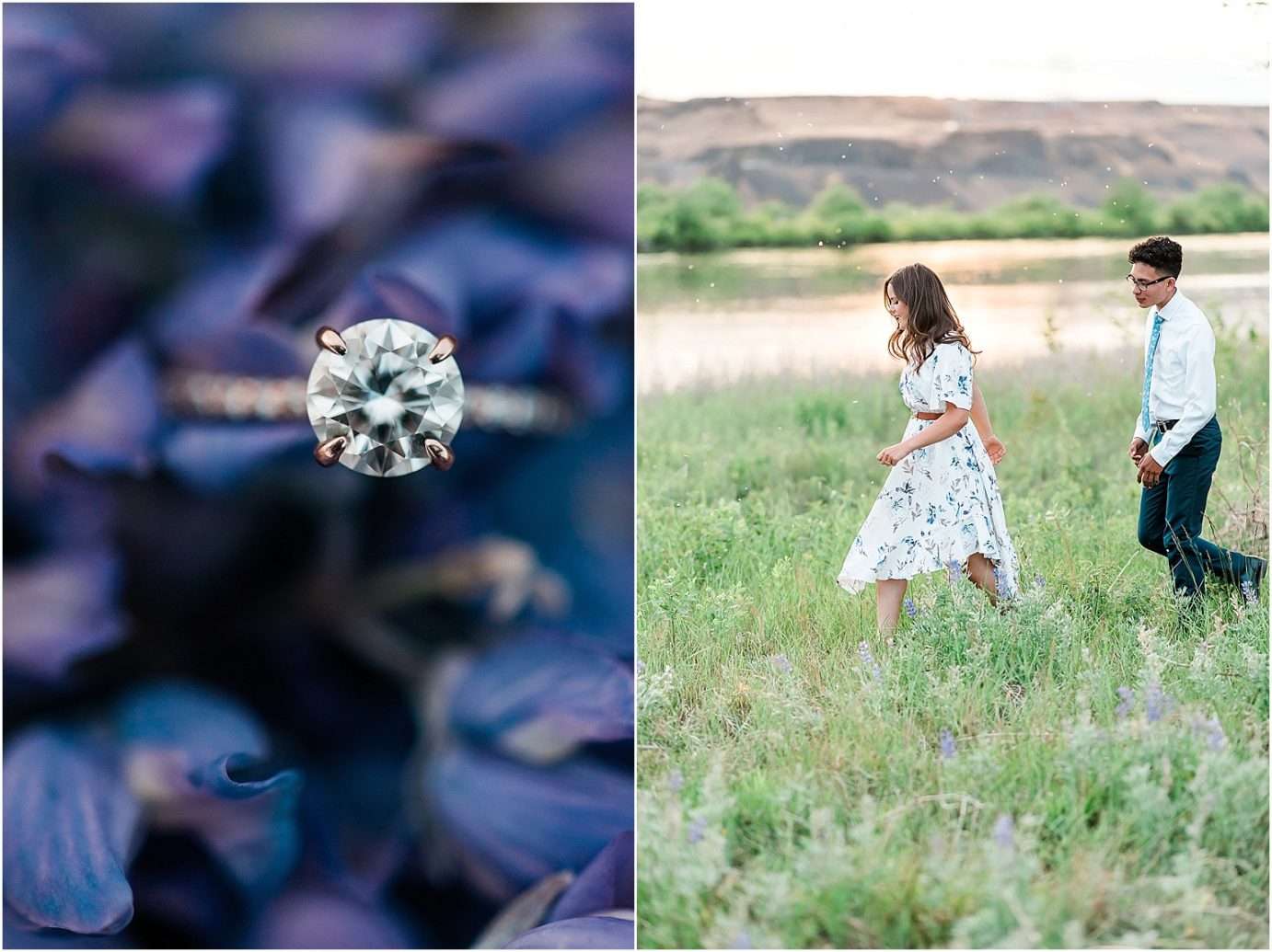 desert engagement session tricities photographer erik and hannah ring shot