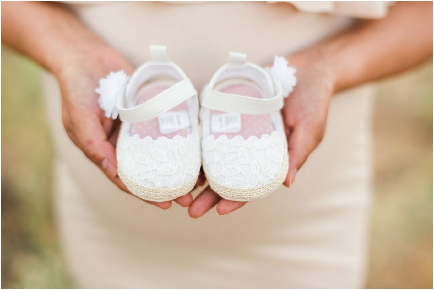Desert Oasis Maternity Session Baby C shoes