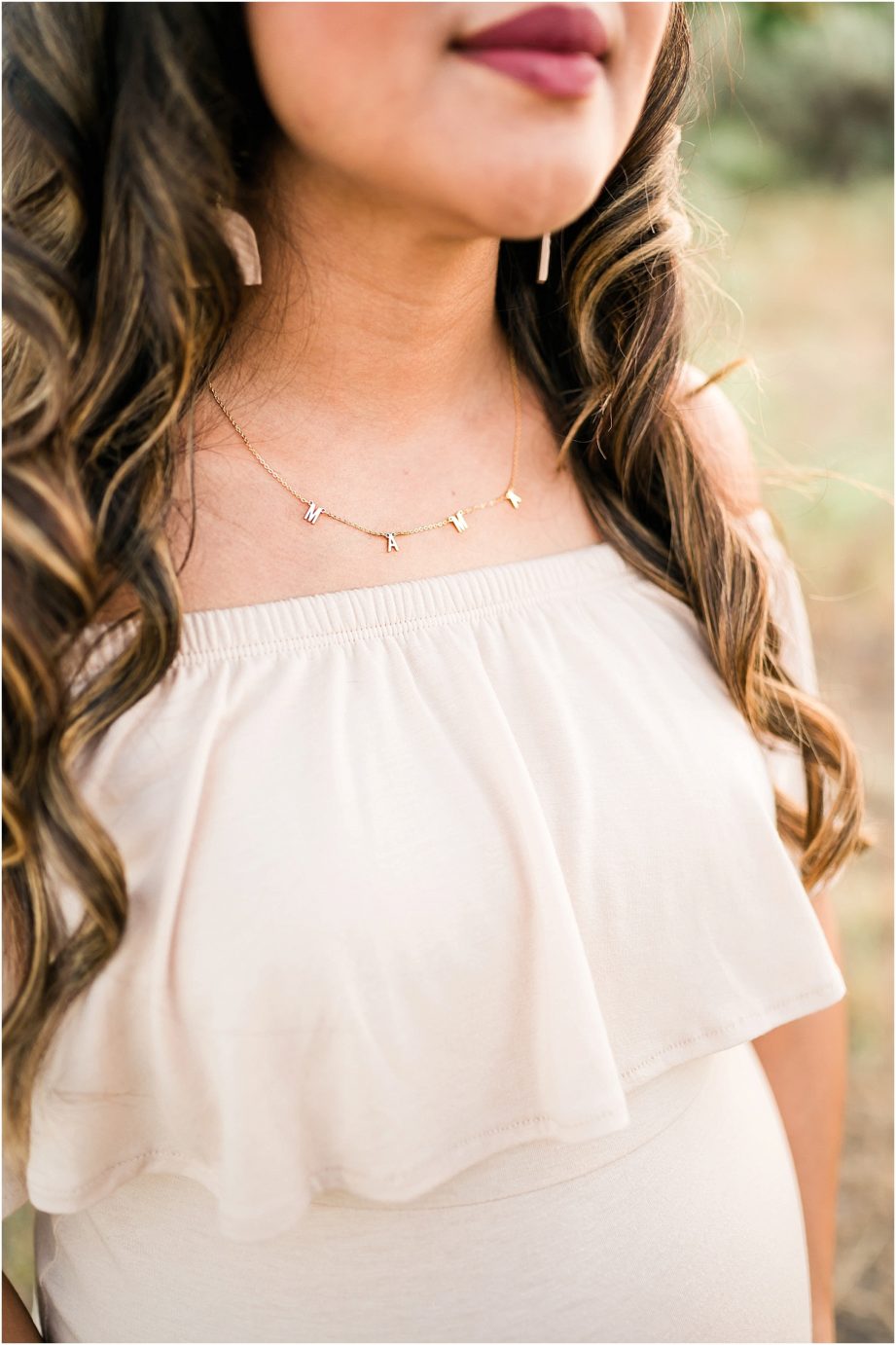 Desert Oasis Maternity Session Baby C mama necklace