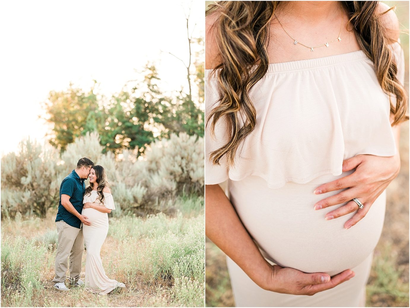 Desert Oasis Maternity Session Baby C mama necklace