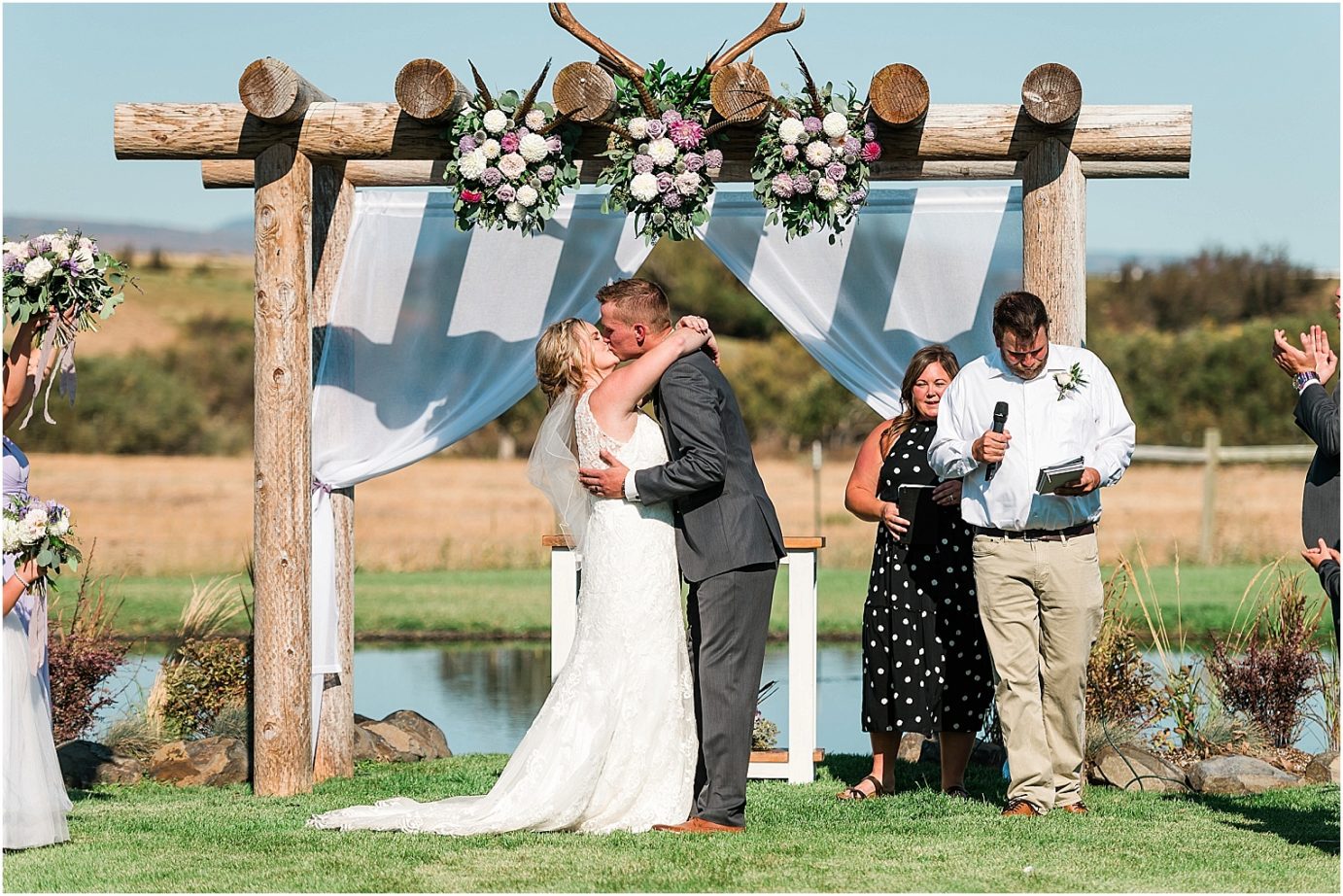 Beautiful McIntosh Ranch Wedding Ellensburg Photographer Josh and Tanna ceremony