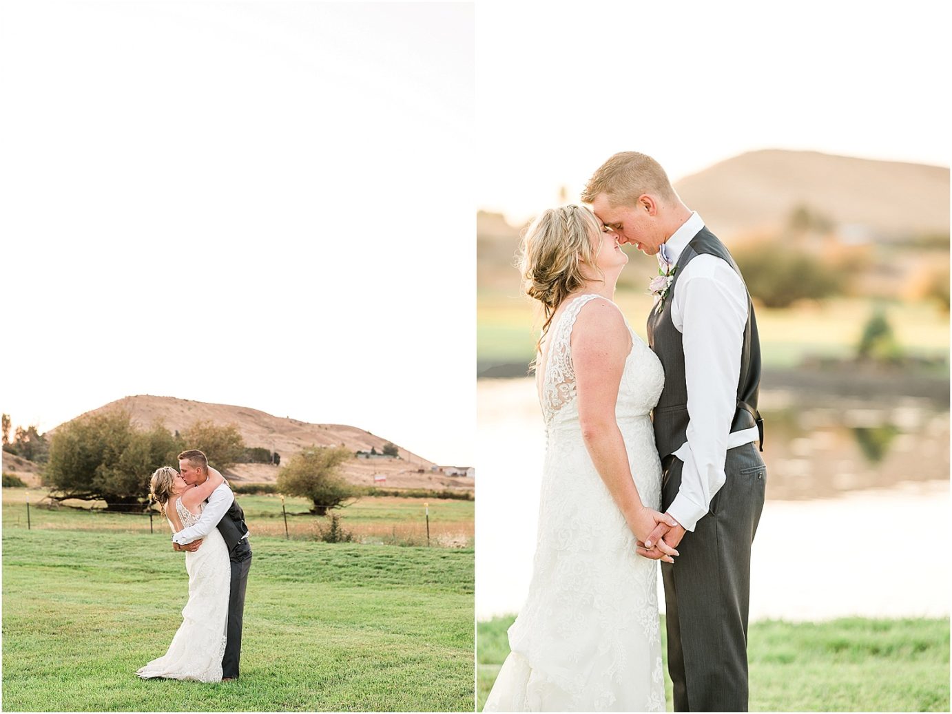 Beautiful McIntosh Ranch Wedding Ellensburg Photographer Josh and Tanna sunset portraits