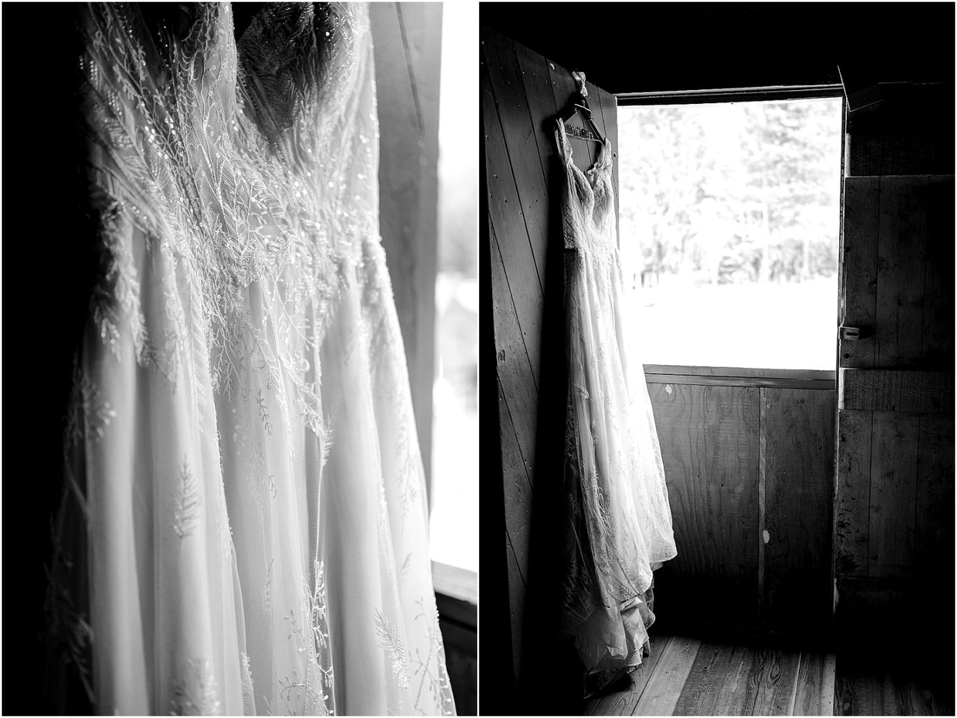 Intimate Pine River Ranch Wedding Leavenworth Photographer Jon and Kristen bride's dress
