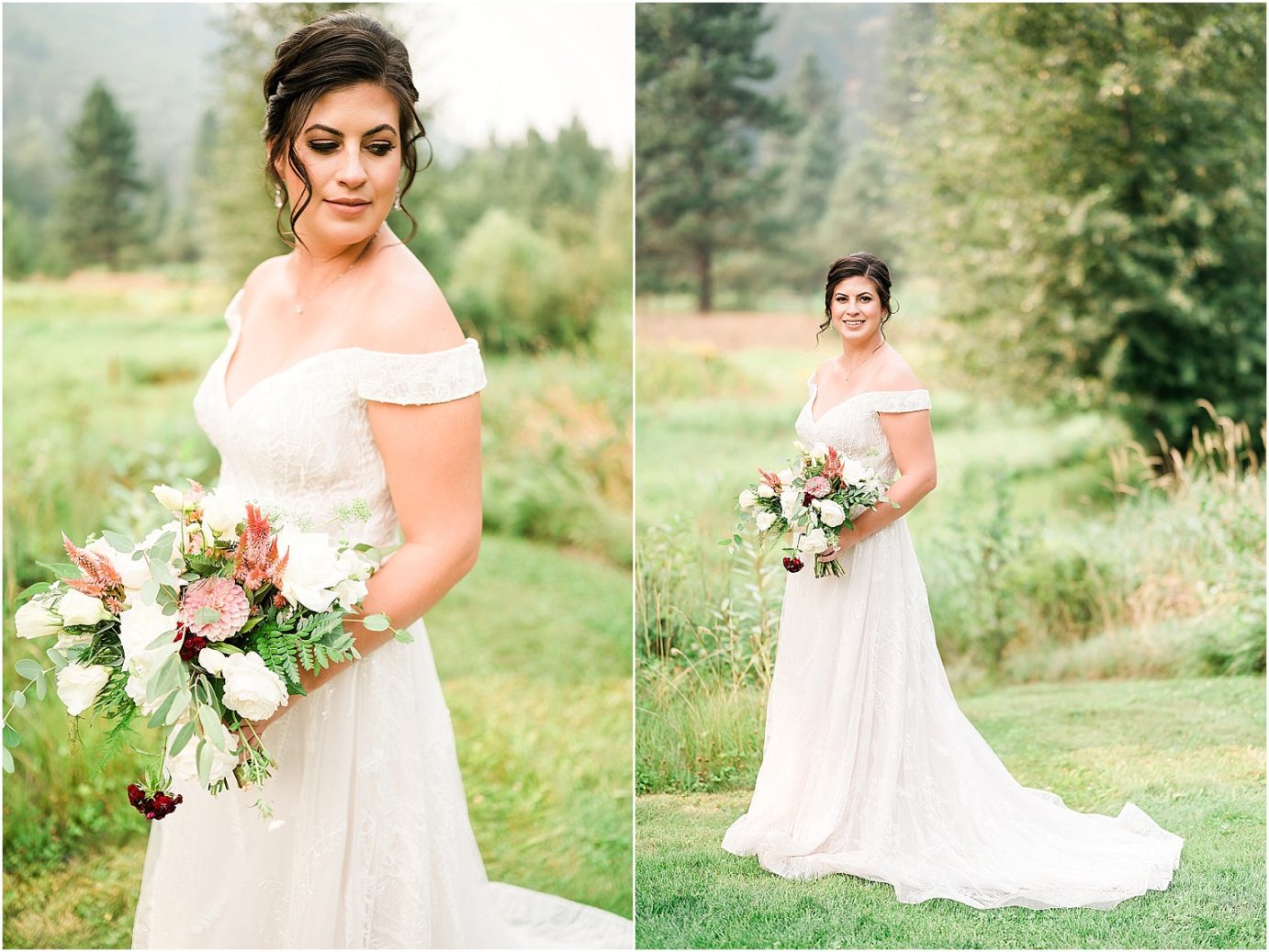 Intimate Pine River Ranch Wedding Leavenworth Photographer Jon and Kristen bride portraits