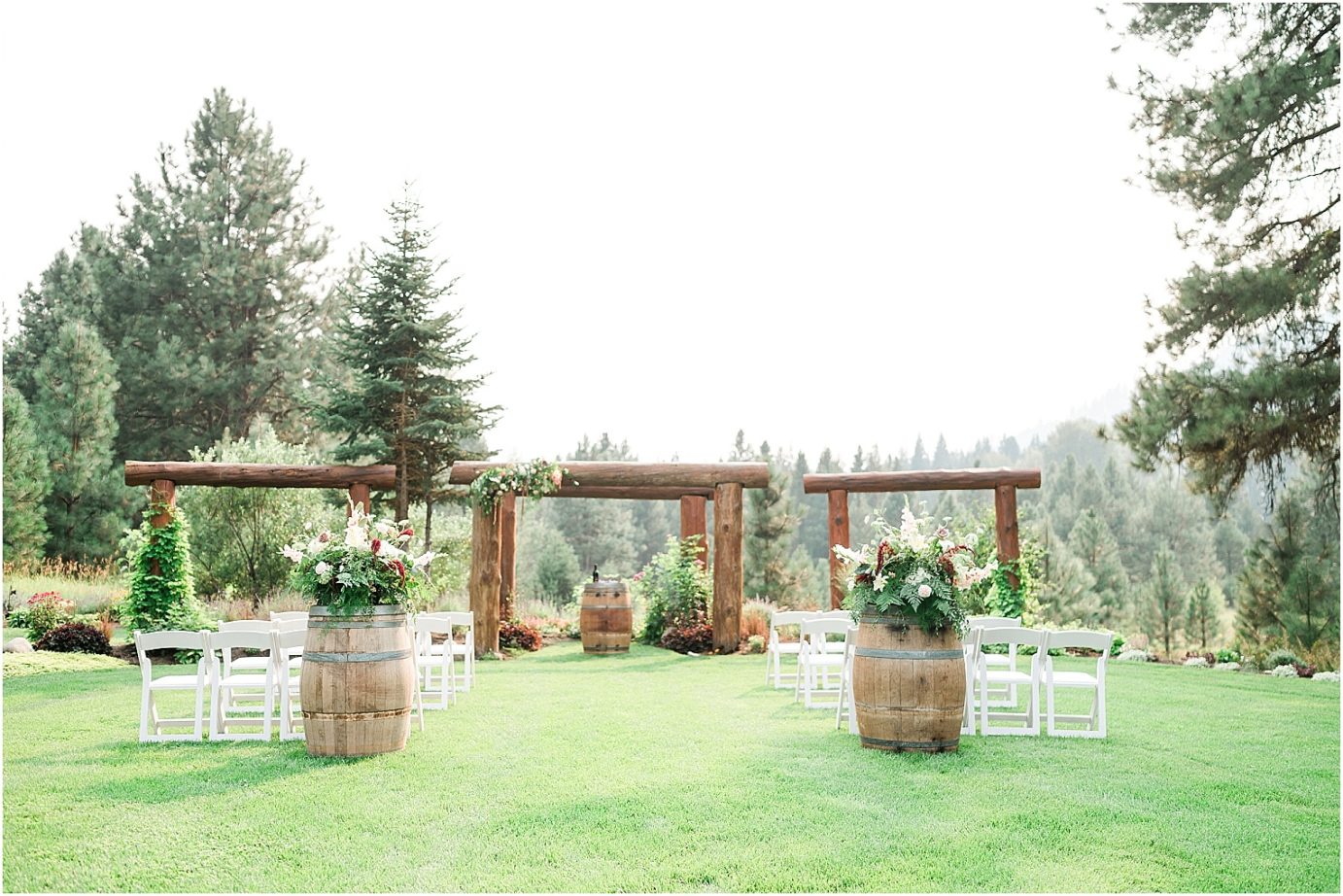 Intimate Pine River Ranch Wedding Leavenworth Photographer Jon and Kristen ceremony location